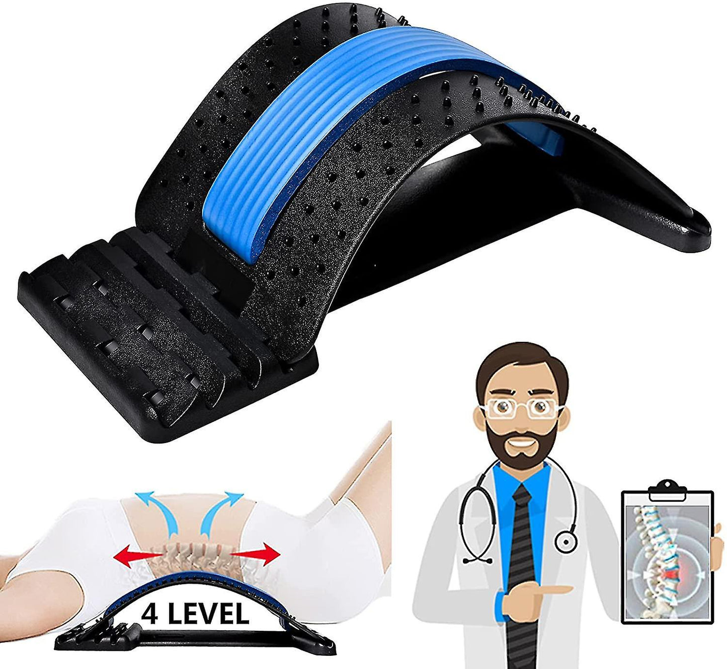 Magnetic Massager Backcracker Trainer Back Bridge Corrector Lumba