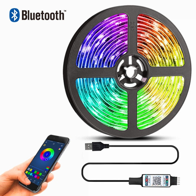 10M 5M Led Strip Lights RGB Infrared Bluetooth Control Luces Luminous Decoration For Living Room 5050 Ribbon Lighting Fita Lamp