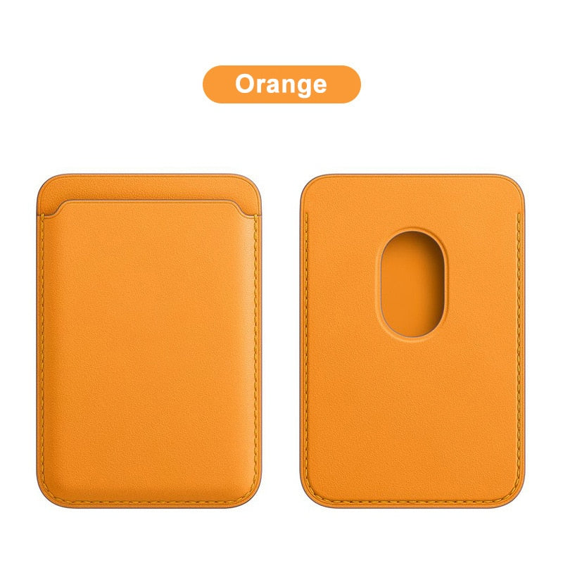 Apple Magsafe Magnetic Card Holder Case For iPhone 13 11 12 Pro MAX mini Leather Wallet Cover XR XS MAX Card phone Bag Adsorption