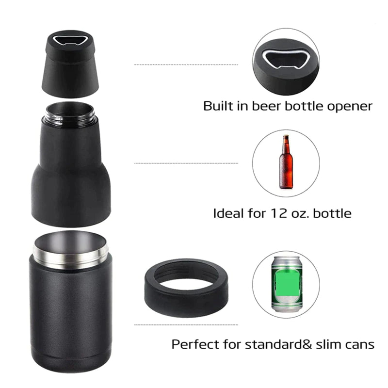 Bottle holder/cooler with a bottle opener