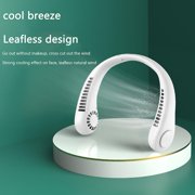 1.1 Portable Hanging Neck Fan Mini Electric Wireless Fan USB Rechargeable Bladeless Mute Fans Air Conditioning Cooler for Sports Fan