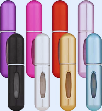 Portable Mini Refillable Perfume Atomizer Bottle Atomizer Travel Size Spray Bottles Accessories, 5ml(8 pack)