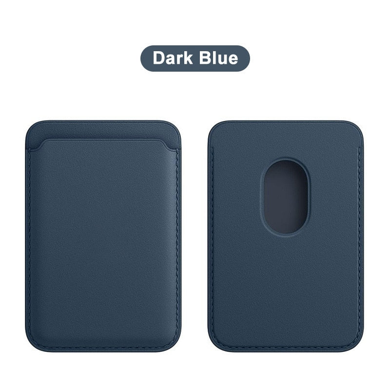 Apple Magsafe Magnetic Card Holder Case For iPhone 13 11 12 Pro MAX mini Leather Wallet Cover XR XS MAX Card phone Bag Adsorption