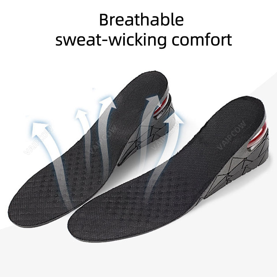 Invisible Height Increase (3-9cm) Insole Cushion Height Adjustable Shoe Heel insoles Insert Taller Support Absorbant Foot Pad