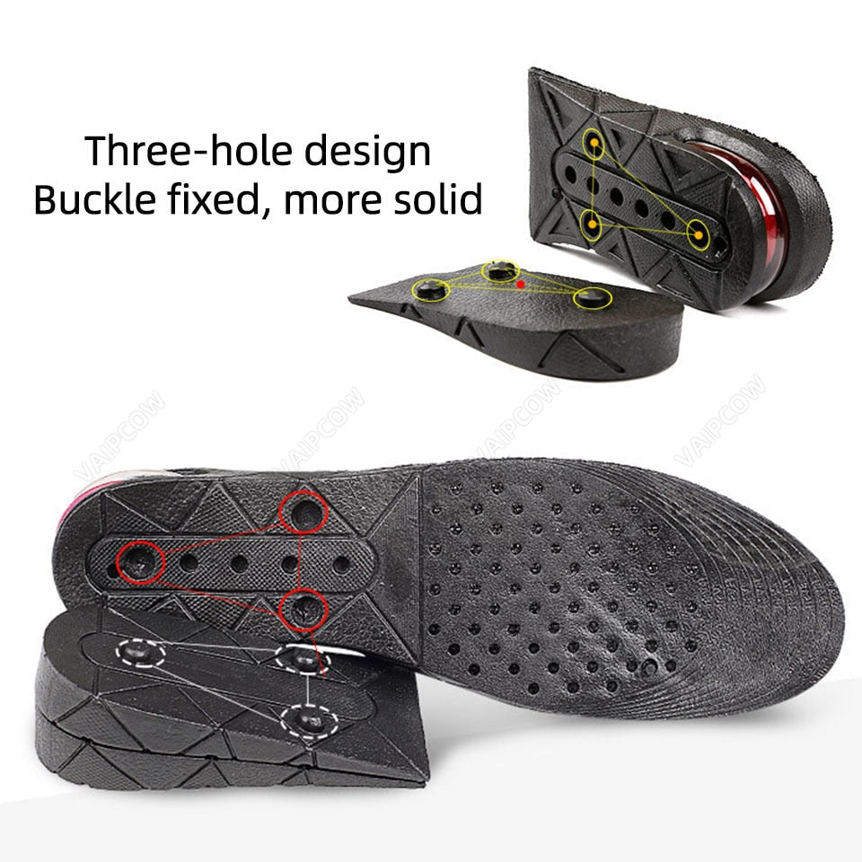 Invisible Height Increase (3-9cm) Insole Cushion Height Adjustable Shoe Heel insoles Insert Taller Support Absorbant Foot Pad