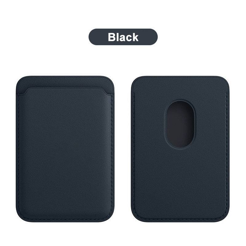 Apple Magsafe Magnetic Card Holder Case For iPhone 13 11 12 Pro MAX mini Leather Wallet Cover XR XS MAX Card phone Bag Adsorption